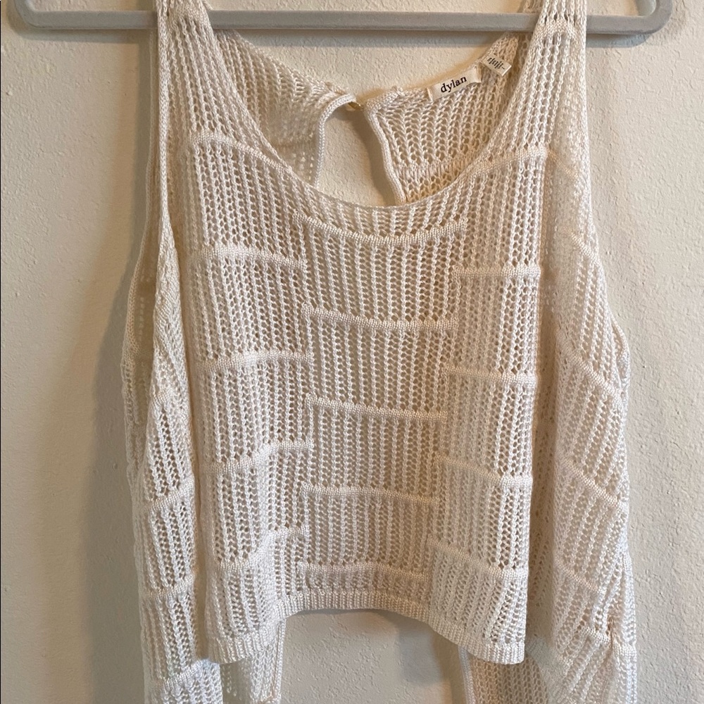 Dylan white crochet top